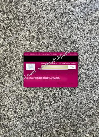 Hungary MKB bank visa electron card photolook back